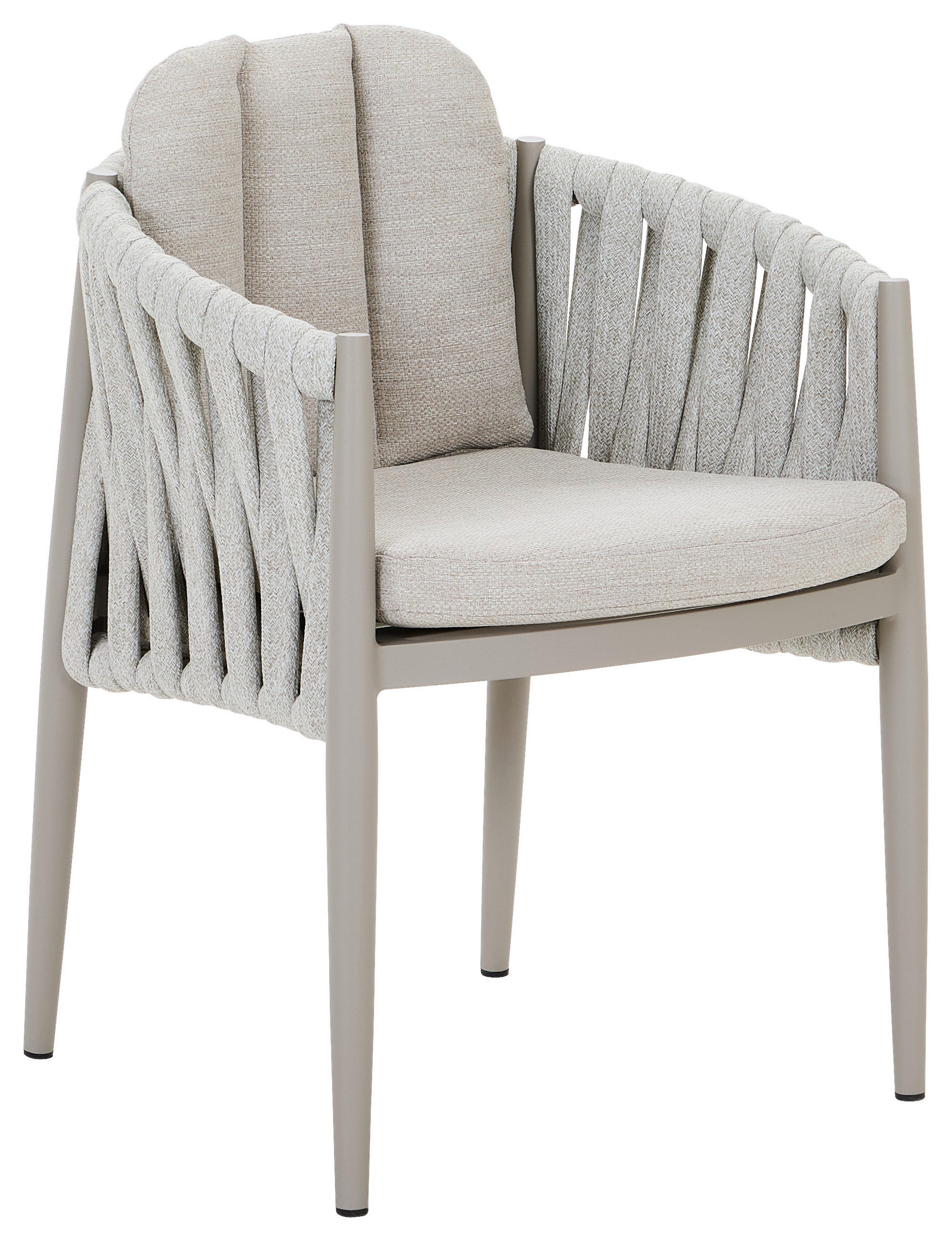 GARTENSESSEL Aluminium Hellgrau  - Hellgrau, Design, Textil/Metall (64/78/63cm) - Amatio