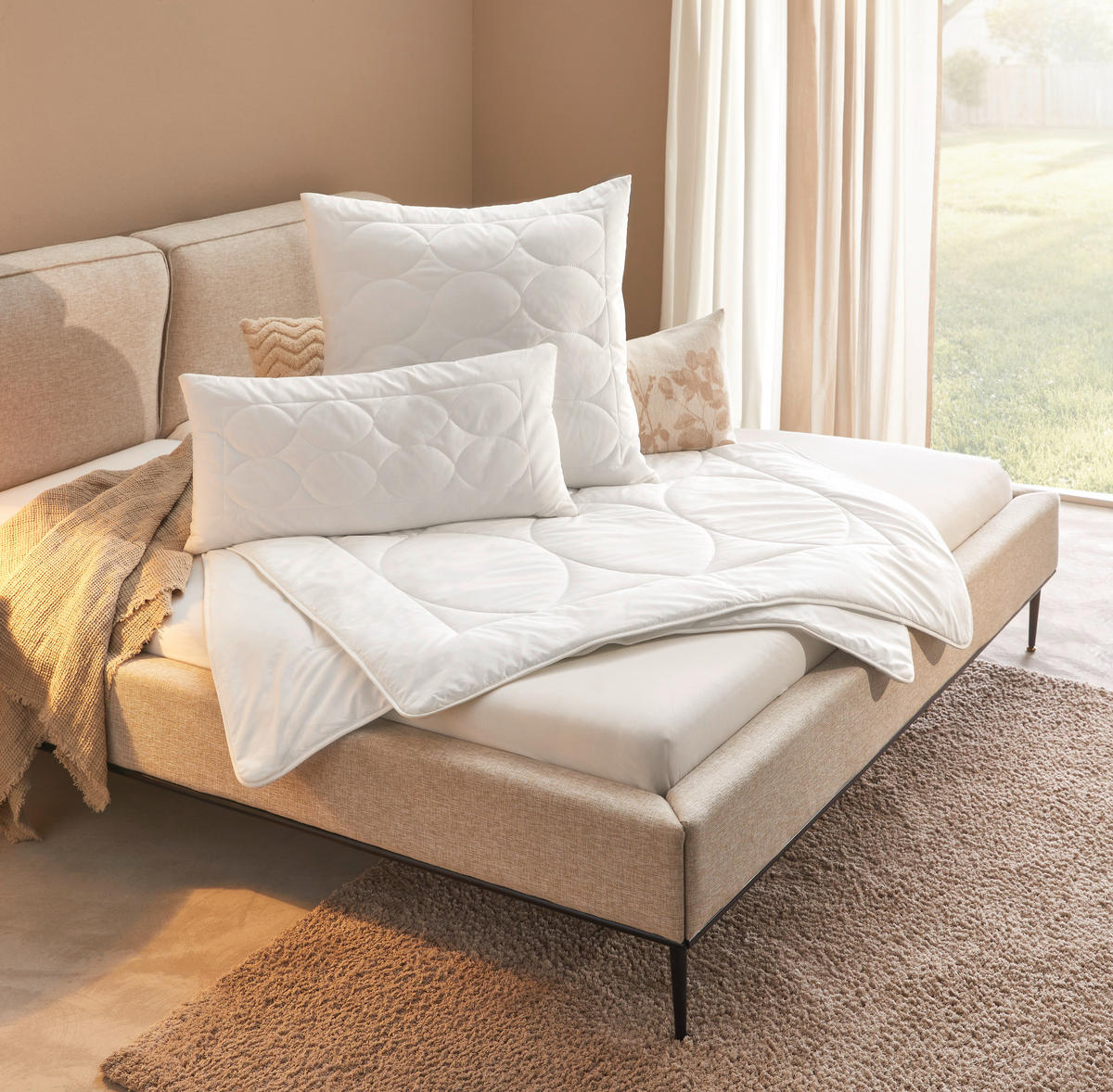 GANZJAHRESDECKE  Tendre  135/200 cm   - Naturfarben, KONVENTIONELL, Kunststoff/Textil (135/200cm) - Bio:Vio