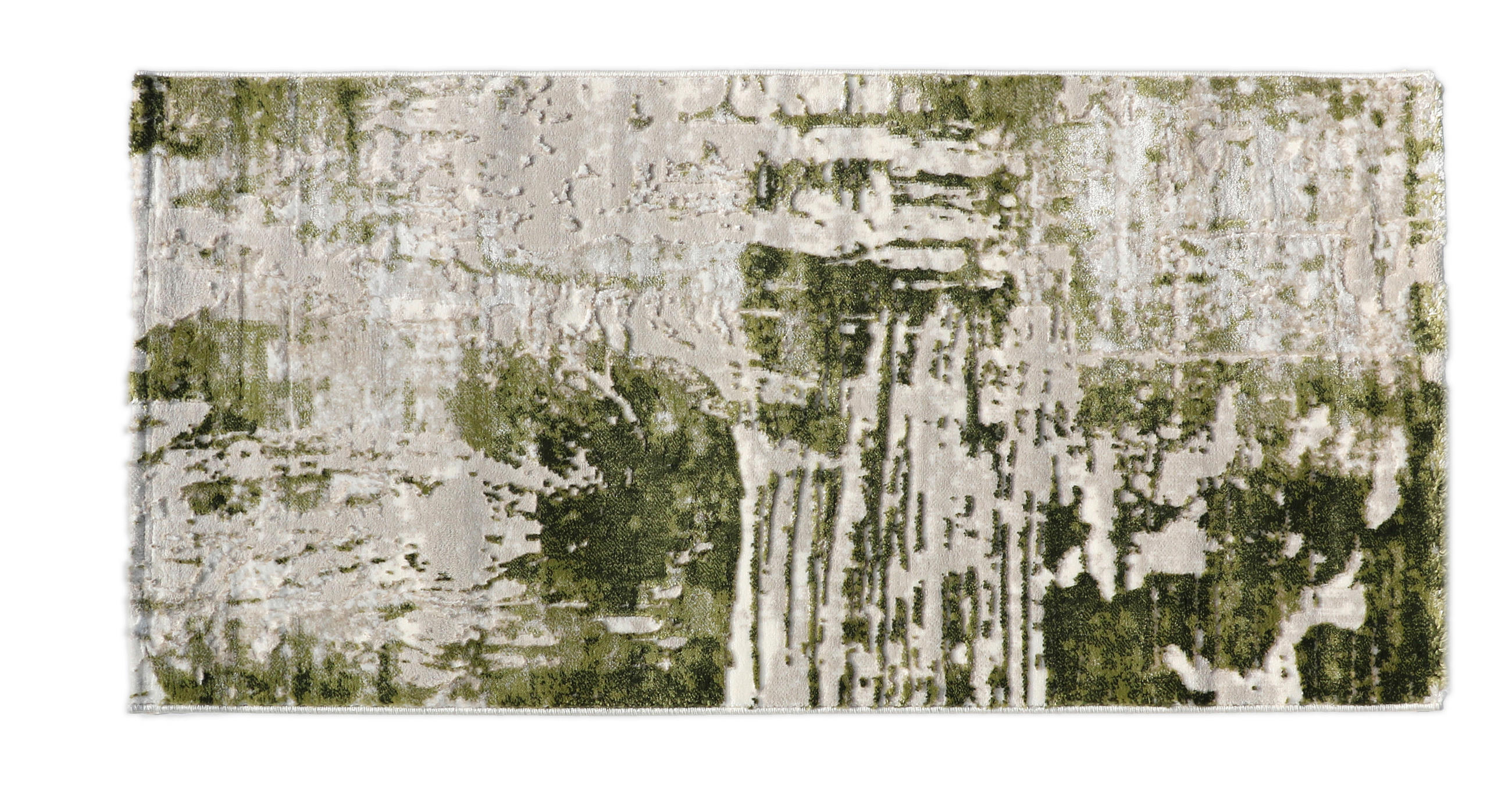 PLOCHO TKANÝ KOBEREC, 70/140 cm, zelená, biela, béžová - biela/zelená, Basics, textil (70/140cm)