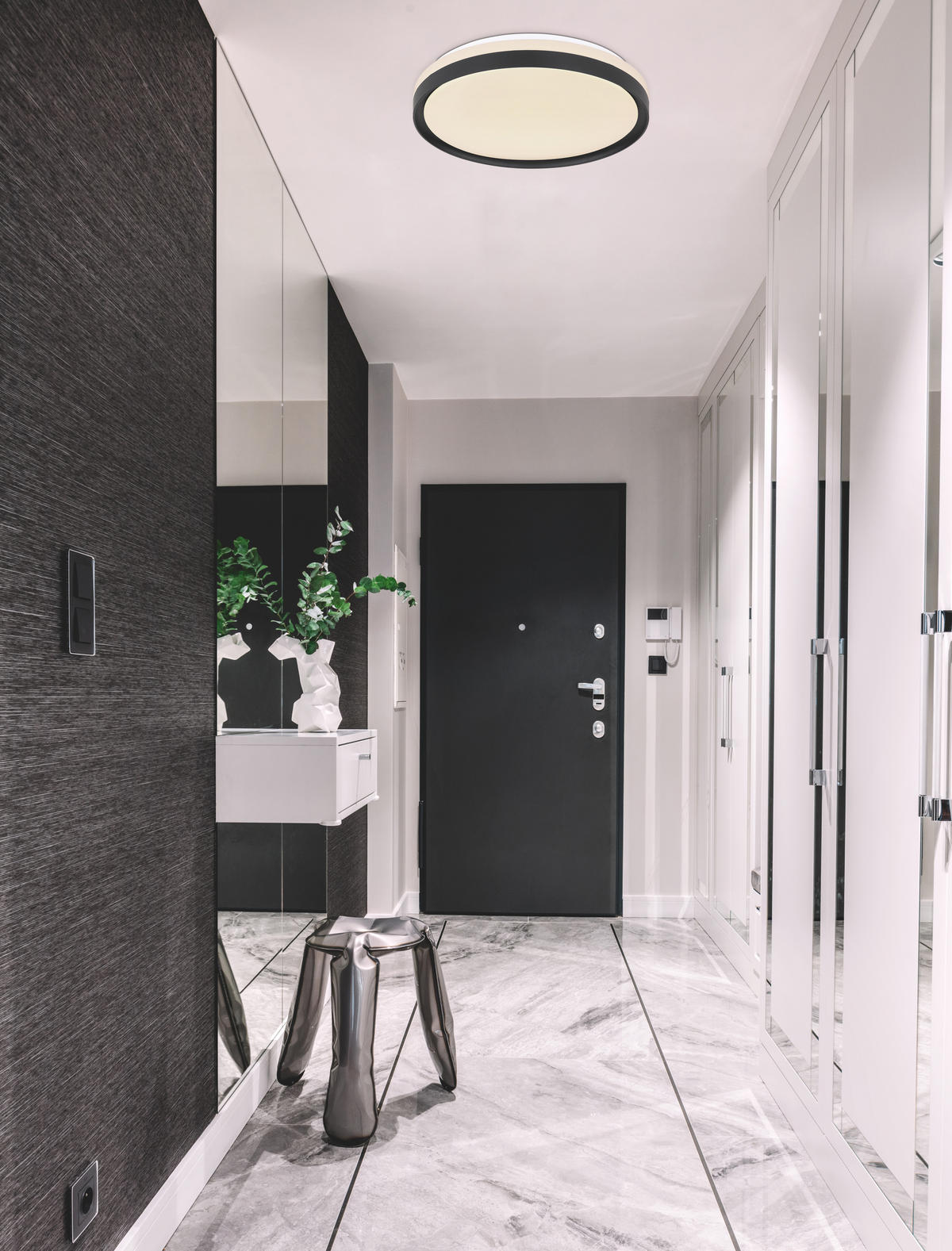 LED-DECKENLEUCHTE 18 W  39/8 cm    - Weiss/Opal, Design, Kunststoff/Metall (39/8cm) - Globo
