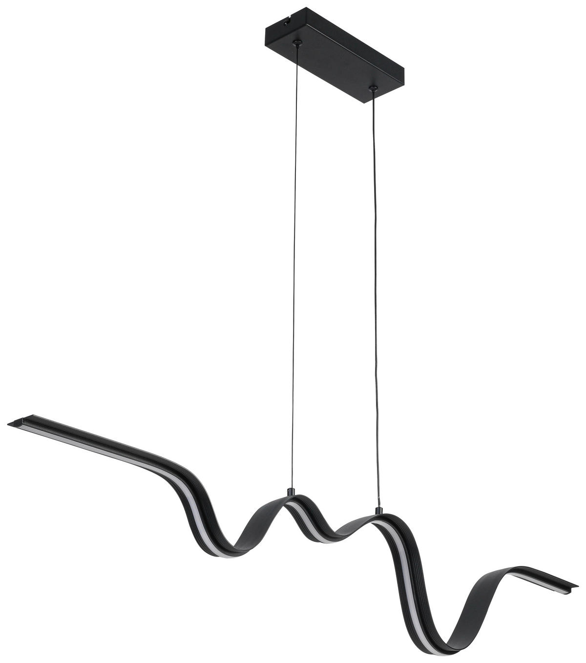 HÄNGELEUCHTE 100/8/120 cm   - Schwarz, Trend, Kunststoff/Metall (100/8/120cm) - Collet's Monde