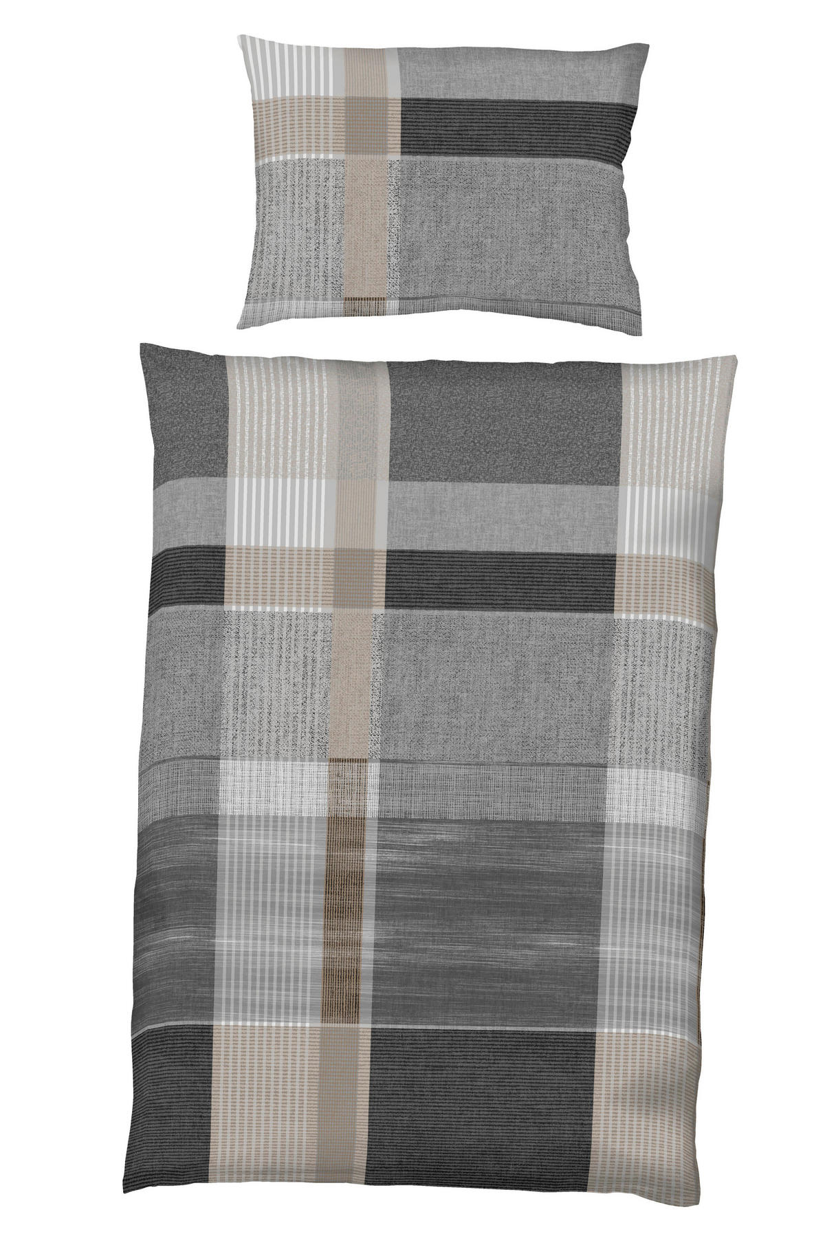 BETTWÄSCHE 2-teilig Holiday Flanell 140/200 cm  - Schwarz, Basics, Textil (140/200cm) - Kaeppel