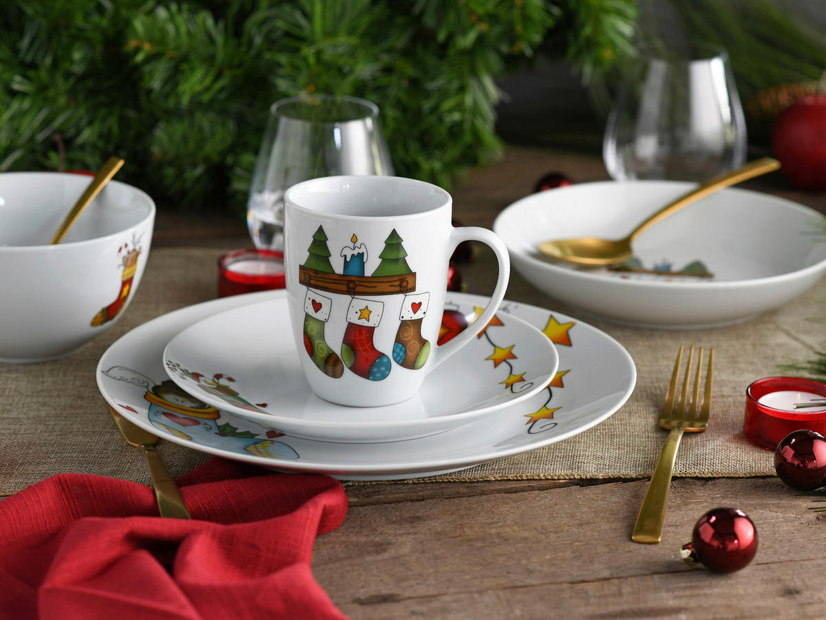 KOMBINOVANÝ SERVIS, 30-dielne, porcelán - Basics, keramika (33,5/31/31,5cm) - Creatable