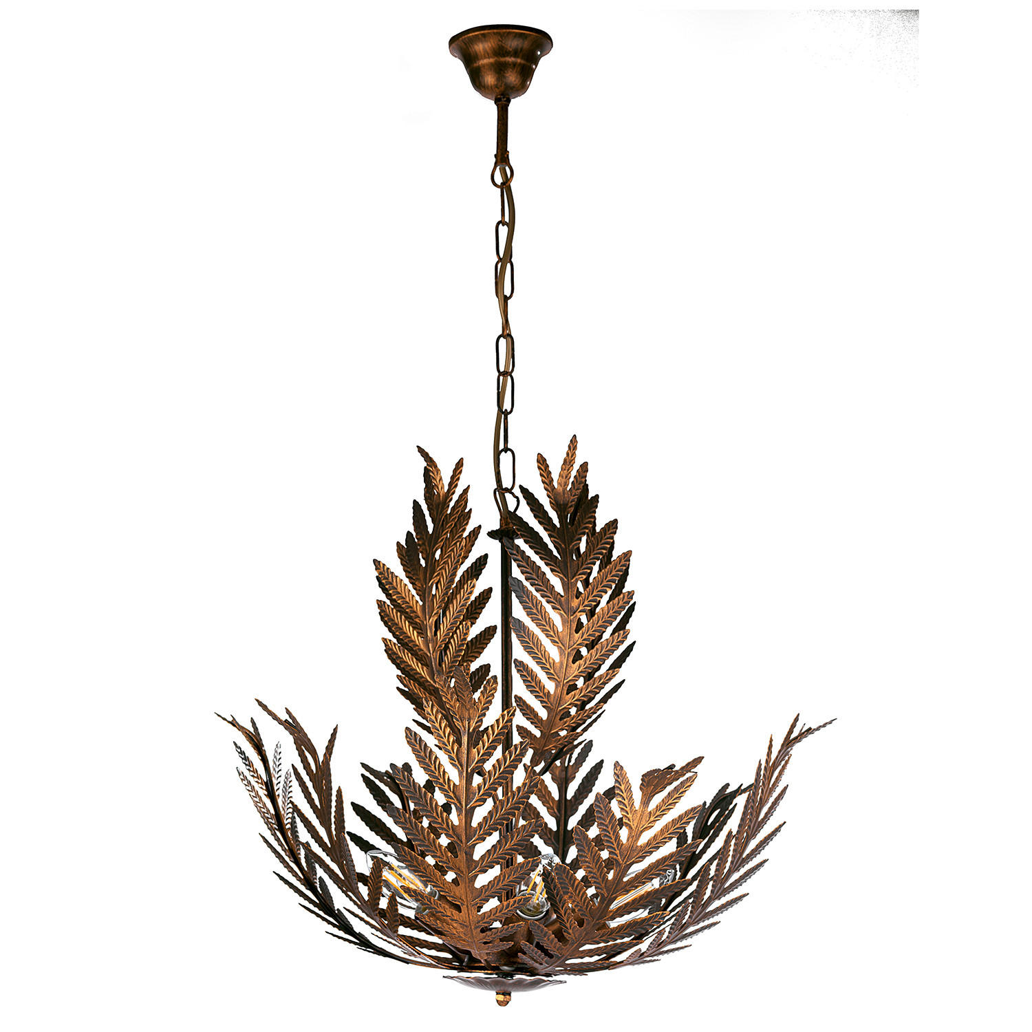 HÄNGELEUCHTE 55/105 cm  - Bronzefarben, Natur, Metall (55/105cm)