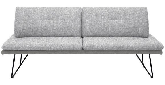 SITZBANK in Metall, Textil Grau - Schwarz/Grau, Design, Textil/Metall (208/91/72cm) - Dieter Knoll