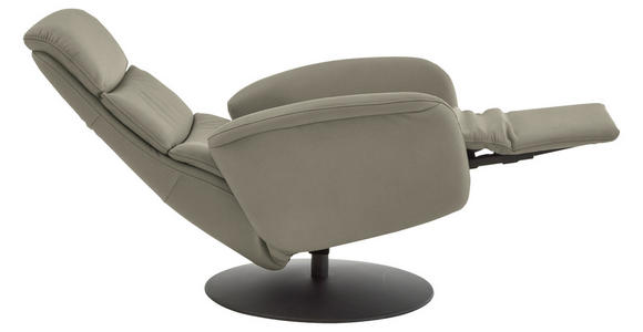 RELAXSESSEL in Leder Grau  - Schwarz/Grau, Design, Leder/Metall (76/108/86cm) - Dieter Knoll