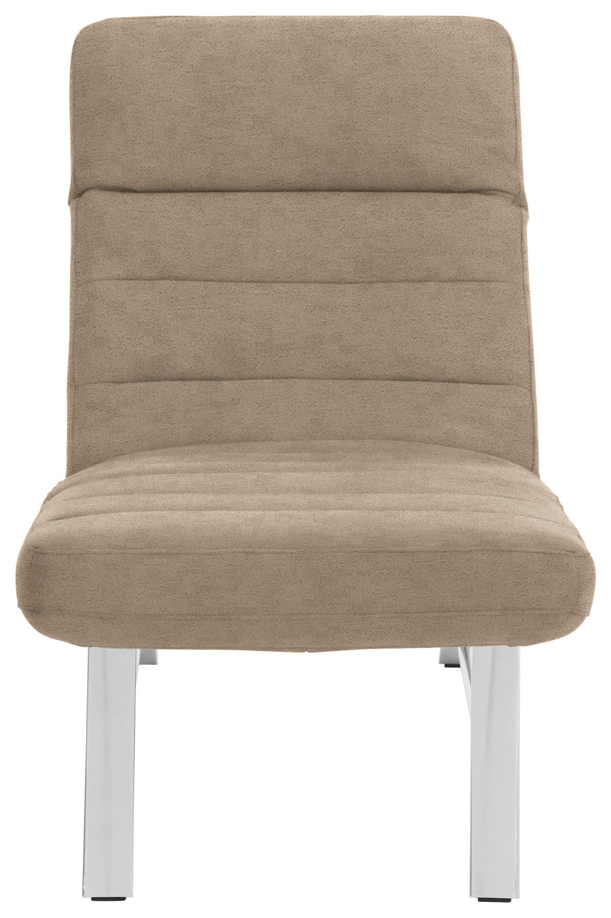 LIEGE in Mikrofaser Taupe  - Taupe/Chromfarben, Design, Textil/Metall (65/91/170cm) - Chilliano
