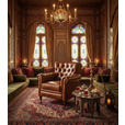 SESSEL in Echtleder Braun  - Braun, LIFESTYLE, Leder/Holz (84/88/83cm) - Landscape