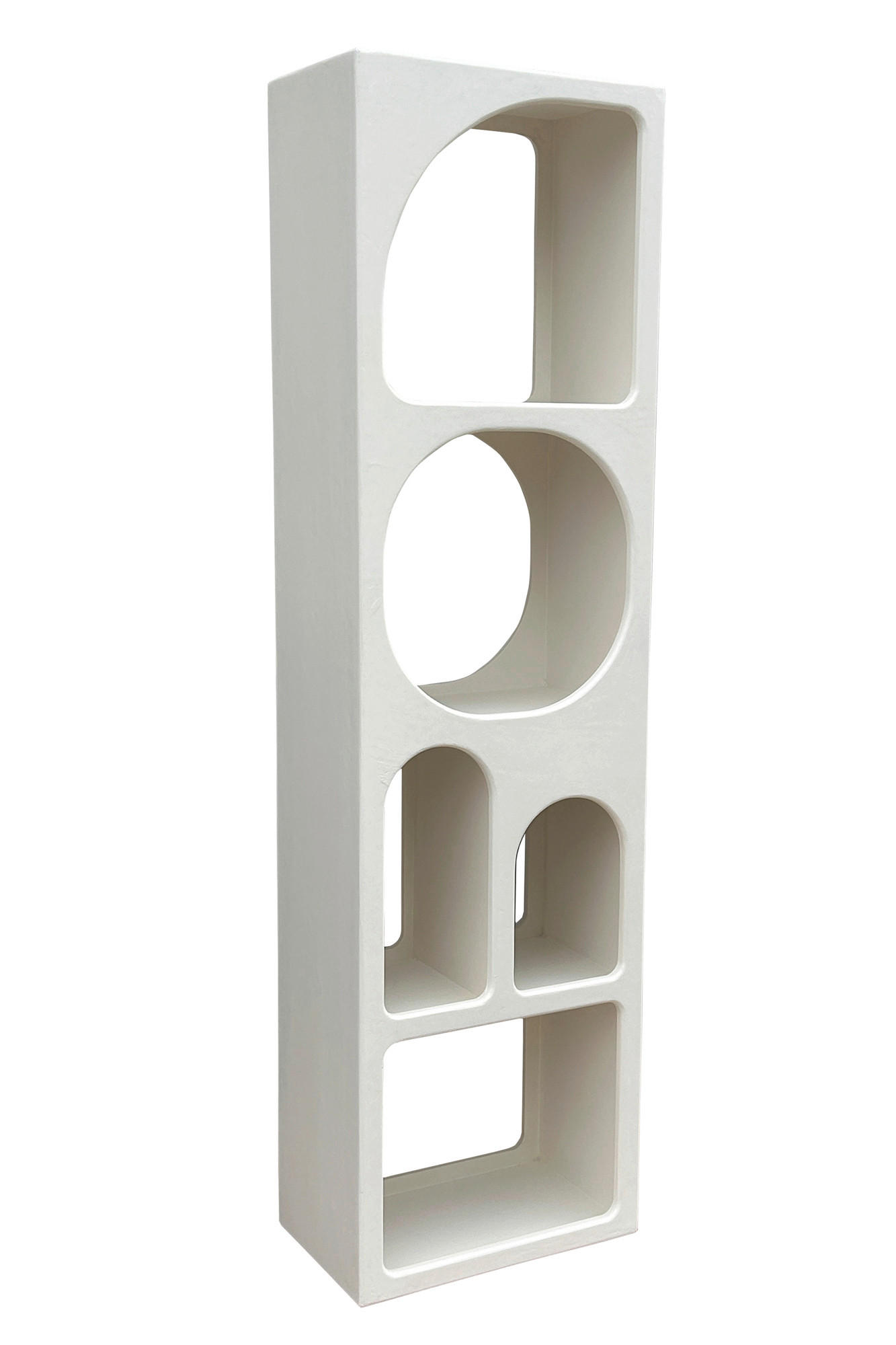 REGAL Weiß  - Weiß, Design, Holzwerkstoff/Stein (50/180/32cm) - MID.YOU