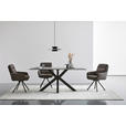 ARMLEHNSTUHL  in Eisen Webstoff  - Schwarz/Grau, Design, Textil/Metall (62/89/65cm) - Cantus
