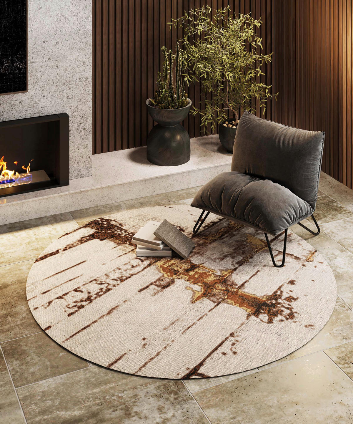 TEPPICH Braun, Beige  - Beige/Braun, Design, Textil (200/1/200cm) - Kare-Design