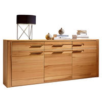 SIDEBOARD  in 188/86/42 cm  - Edelstahlfarben/Buchefarben, Design, Holz/Holzwerkstoff (188/86/42cm) - Livetastic