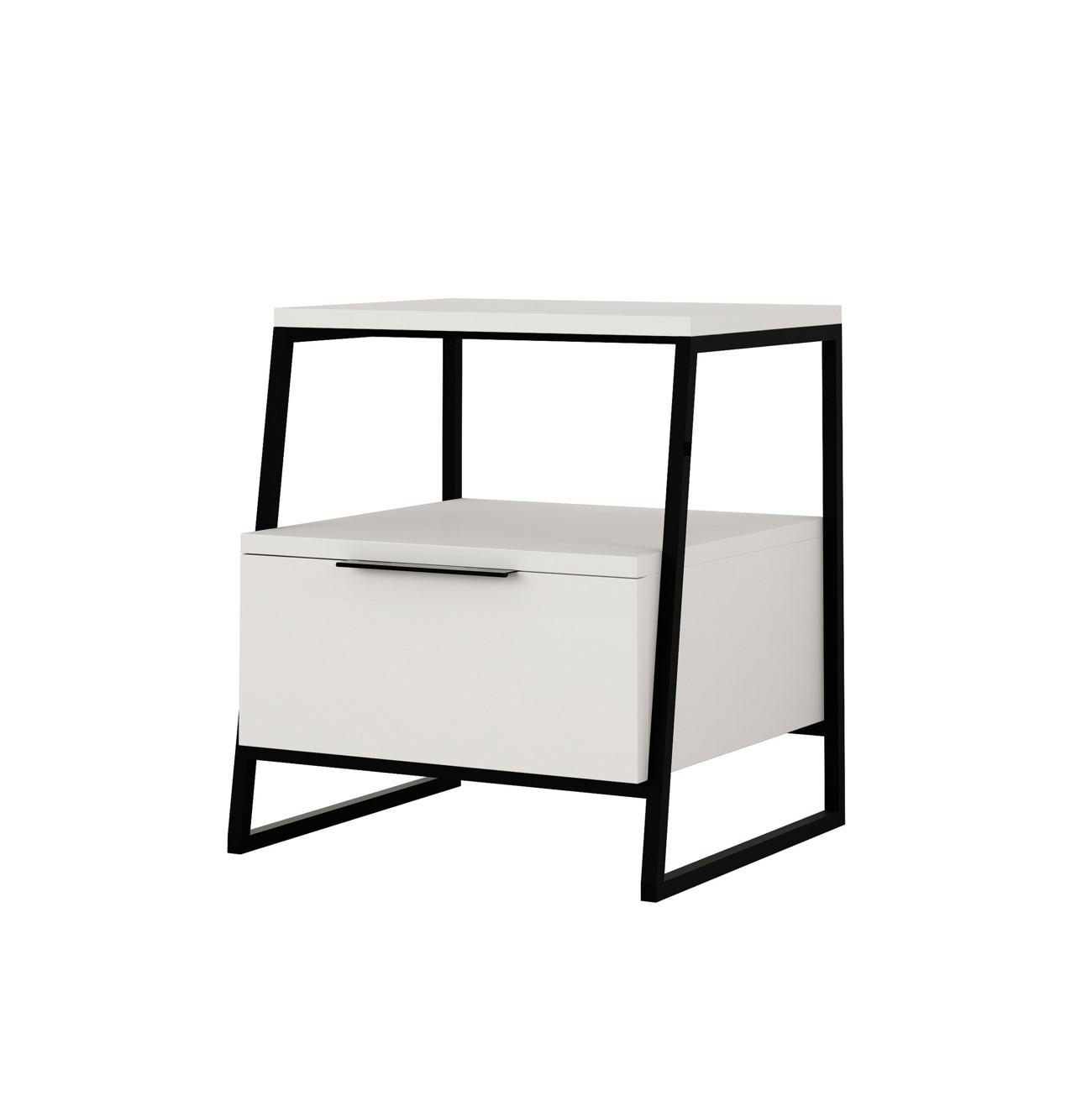 BEISTELLTISCH 45/40/50 cm Weiß  - Weiß, Design, Holzwerkstoff (45/40/50cm) - Livetastic