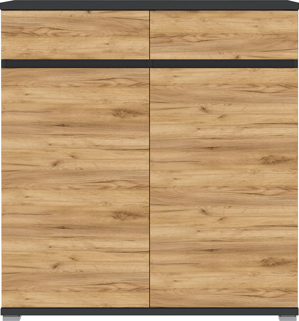 GARDEROBE 5-teilig  in 276/200/40 cm  - Eichefarben/Anthrazit, Design, Holzwerkstoff (276/200/40cm)