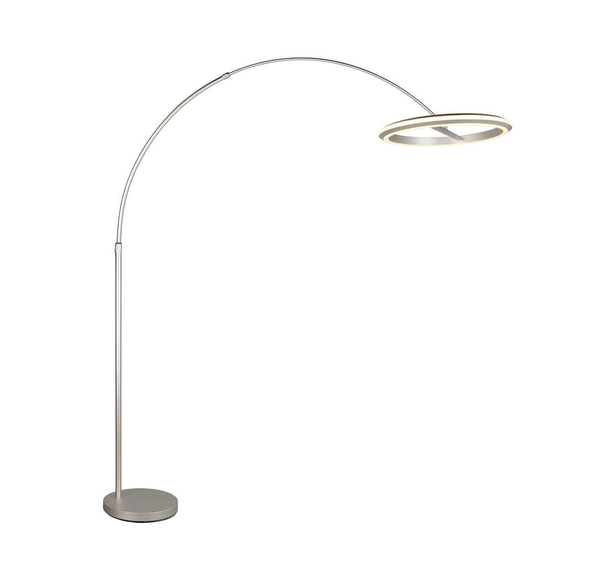 LED-STEHLEUCHTE Amador 45/205 cm   - Nickelfarben, Design, Metall (45/205cm) - Trio Leuchten