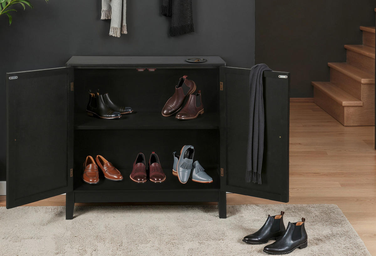 KOMMODE  in 80/85/35 cm  - Goldfarben/Schwarz, KONVENTIONELL, Holz/Holzwerkstoff (80/85/35cm) - Livetastic