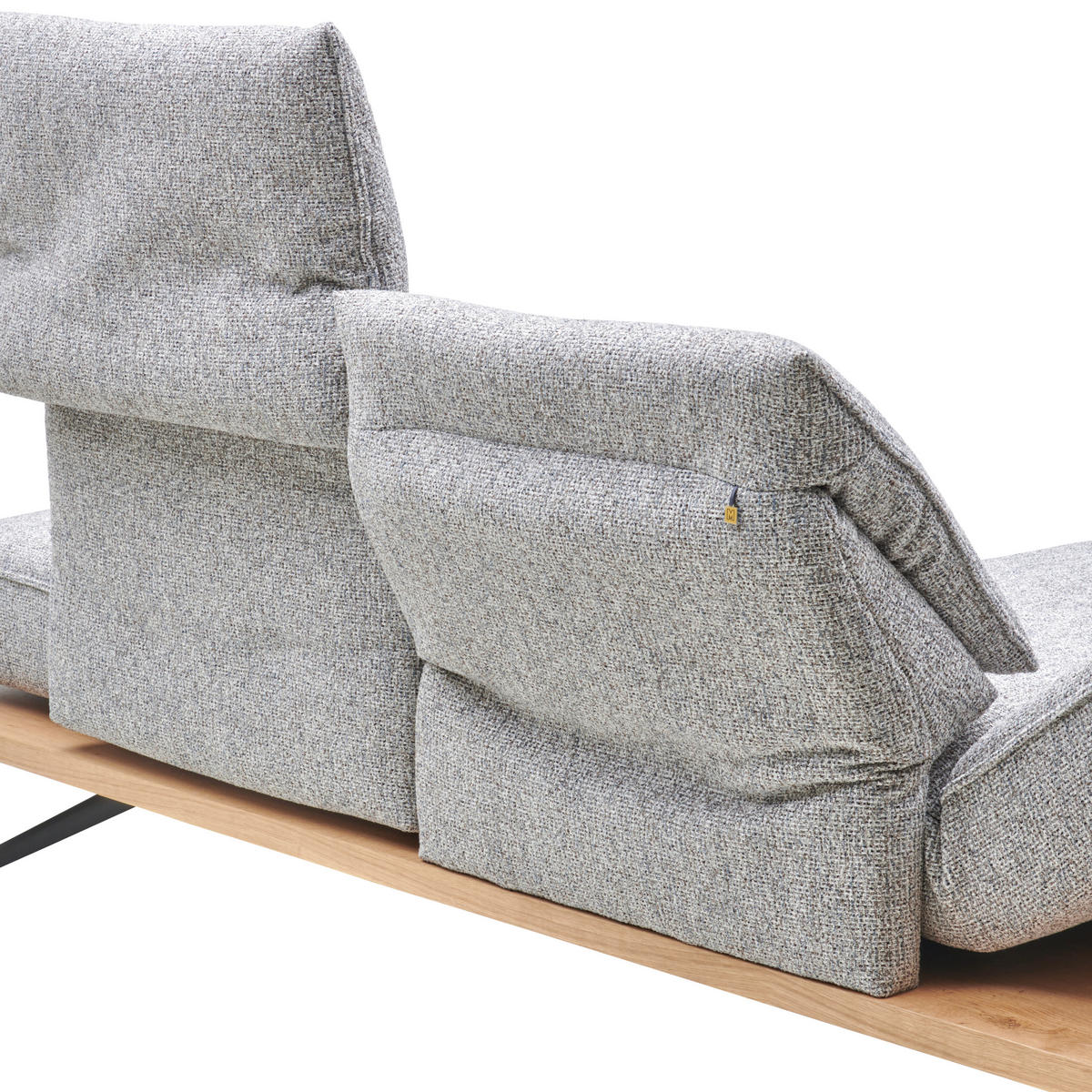 ECKSOFA Chenille Greige  - Greige/Schwarz, Design, Holz/Textil (240/132cm) - Koinor