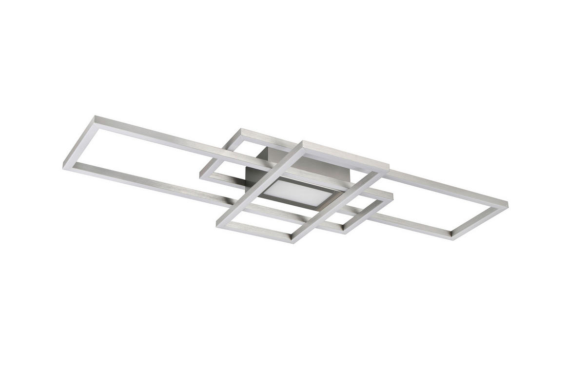 LED-DECKENLEUCHTE Irvine 70/30/6,2 cm   - Nickelfarben, Basics, Kunststoff/Metall (70/30/6,2cm) - Novel