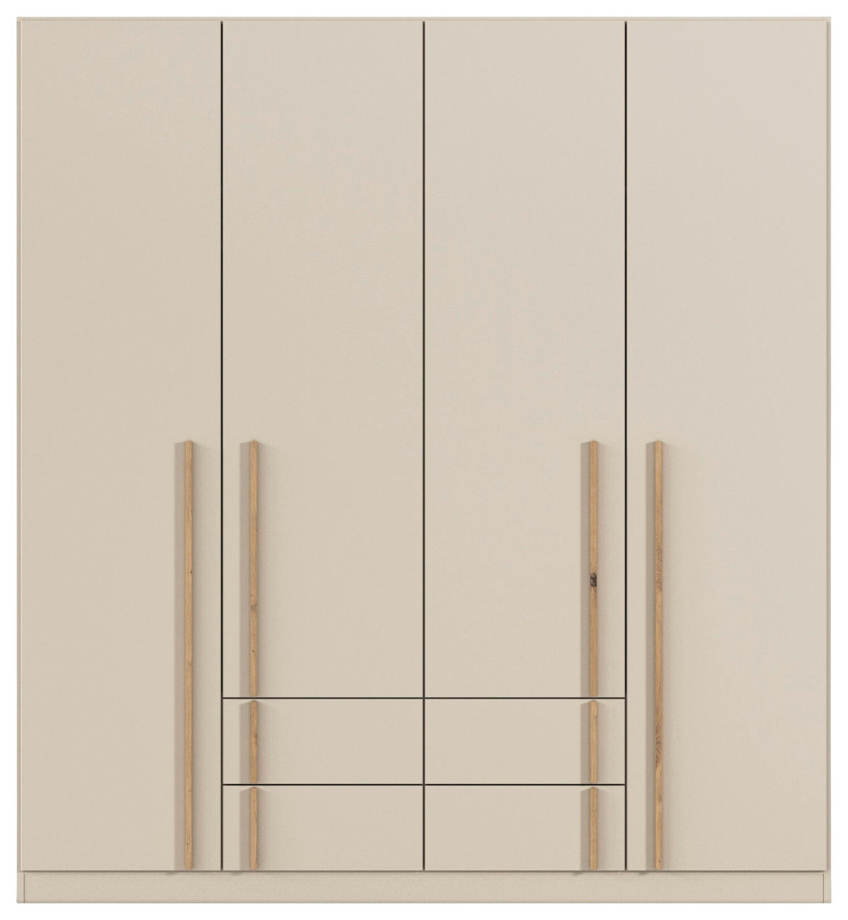 DREHTÜRENSCHRANK 4-türig Champagner, Eiche Artisan  - Champagner/Eiche Artisan, Design, Holz/Holzwerkstoff (181/197/54cm) - Stylife