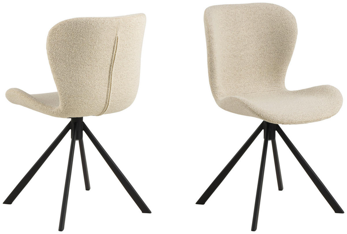 STOL vävt tyg  - svart/cremefärgad, Design, metall/textil (46,5/81/53cm)