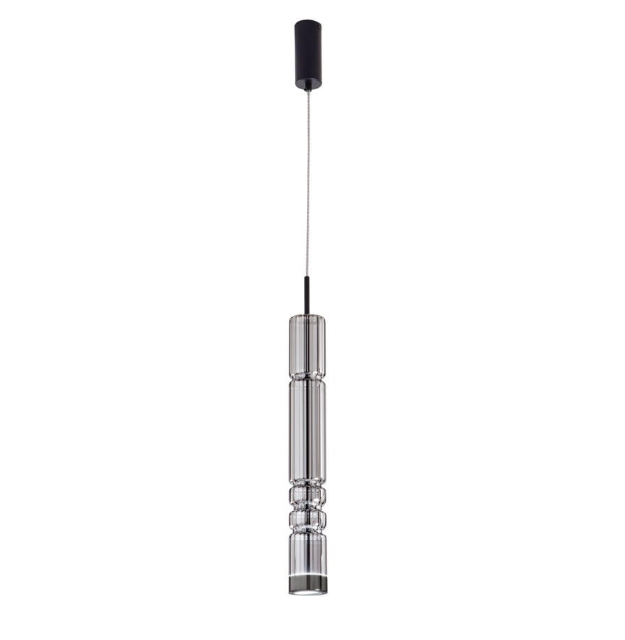 Luce ambiente Design Led-Pendelleuchte Luce Ambiente e Design Schwarz, Dunkelgrau 234 cm