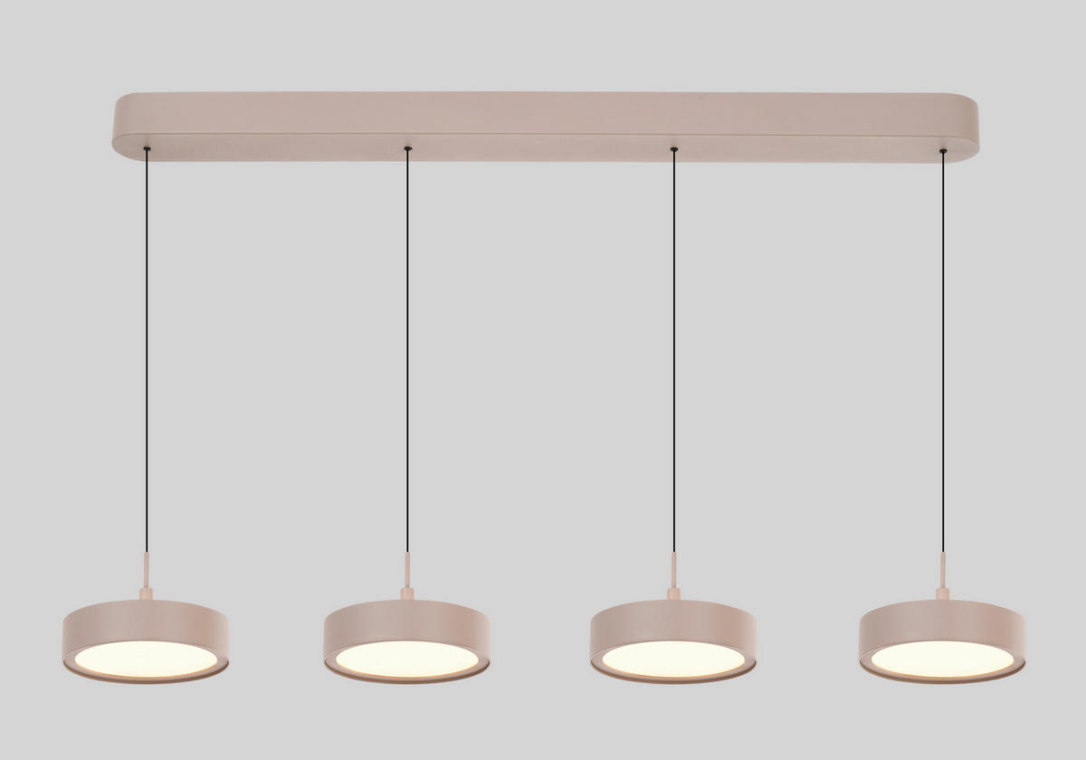 LED-HÄNGELEUCHTE Valensole 105/150/17,5 cm  - Sandfarben, Design, Metall (105/150/17,5cm)