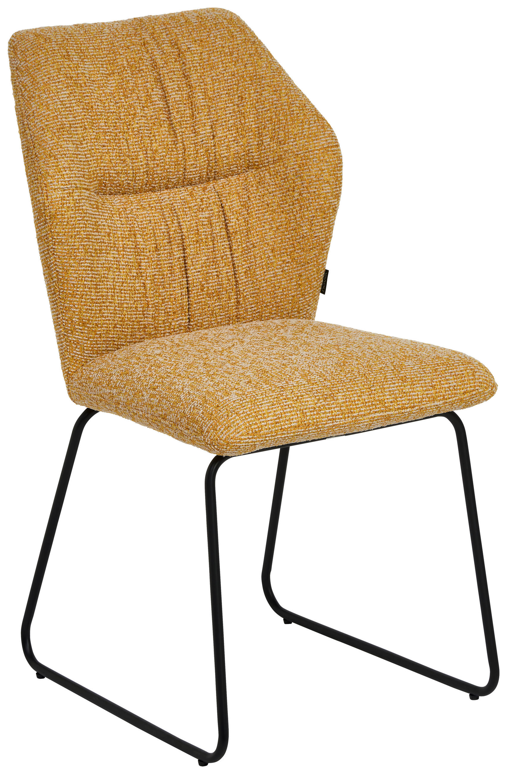 SZÉK fém, textil sárga  - sárga/fekete, Design, textil/fém (49/89,5/65cm) - Novel