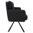 SITZBANK 180/93/67 cm Cord Dunkelgrau  - Dunkelgrau/Schwarz, Design, Textil/Metall (180/93/67cm) - Novel