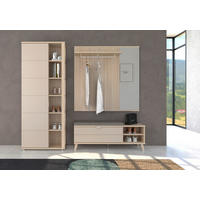 GARDEROBENPANEEL  in 130/130/30 cm  - Eichefarben, Design, Glas/Holzwerkstoff (130/130/30cm) - Stylife