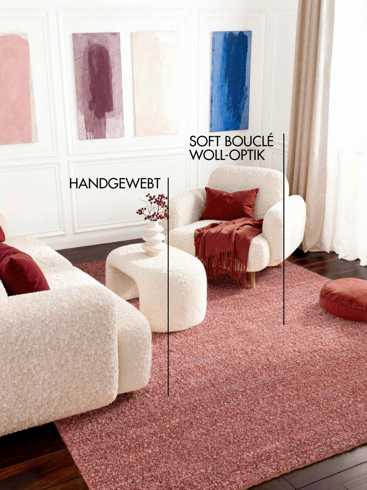 WEBTEPPICH 120/170 cm Notting Hill Dunkelrosa  - Dunkelrosa, Basics, Textil (120/170cm) - Ted Baker