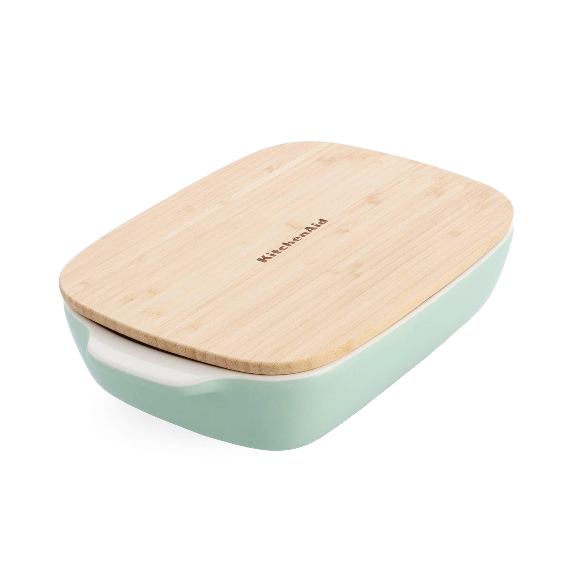 AUFLAUFFORM Keramik, Naturmaterialien Steingut  - Weiß/Hellgrün, Basics, Naturmaterialien/Keramik (18.8cm) - Kitchenaid