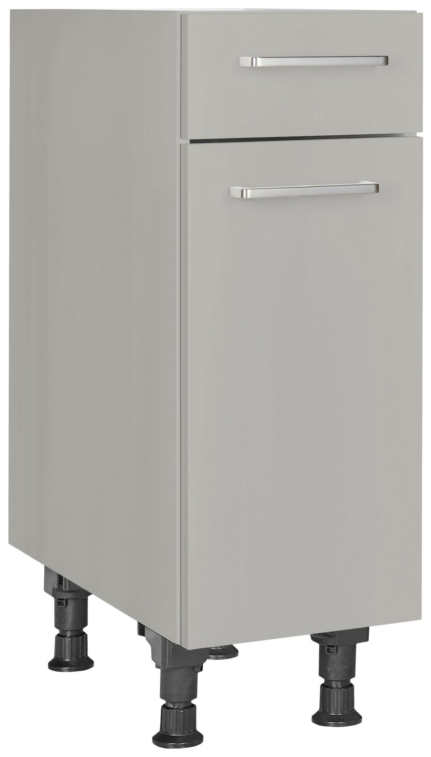 SCHUBKASTENUNTERSCHRANK 30/87/56 cm  in Grau  - Edelstahlfarben/Grau, MODERN, Holzwerkstoff/Metall (30/87/56cm) - Nobilia