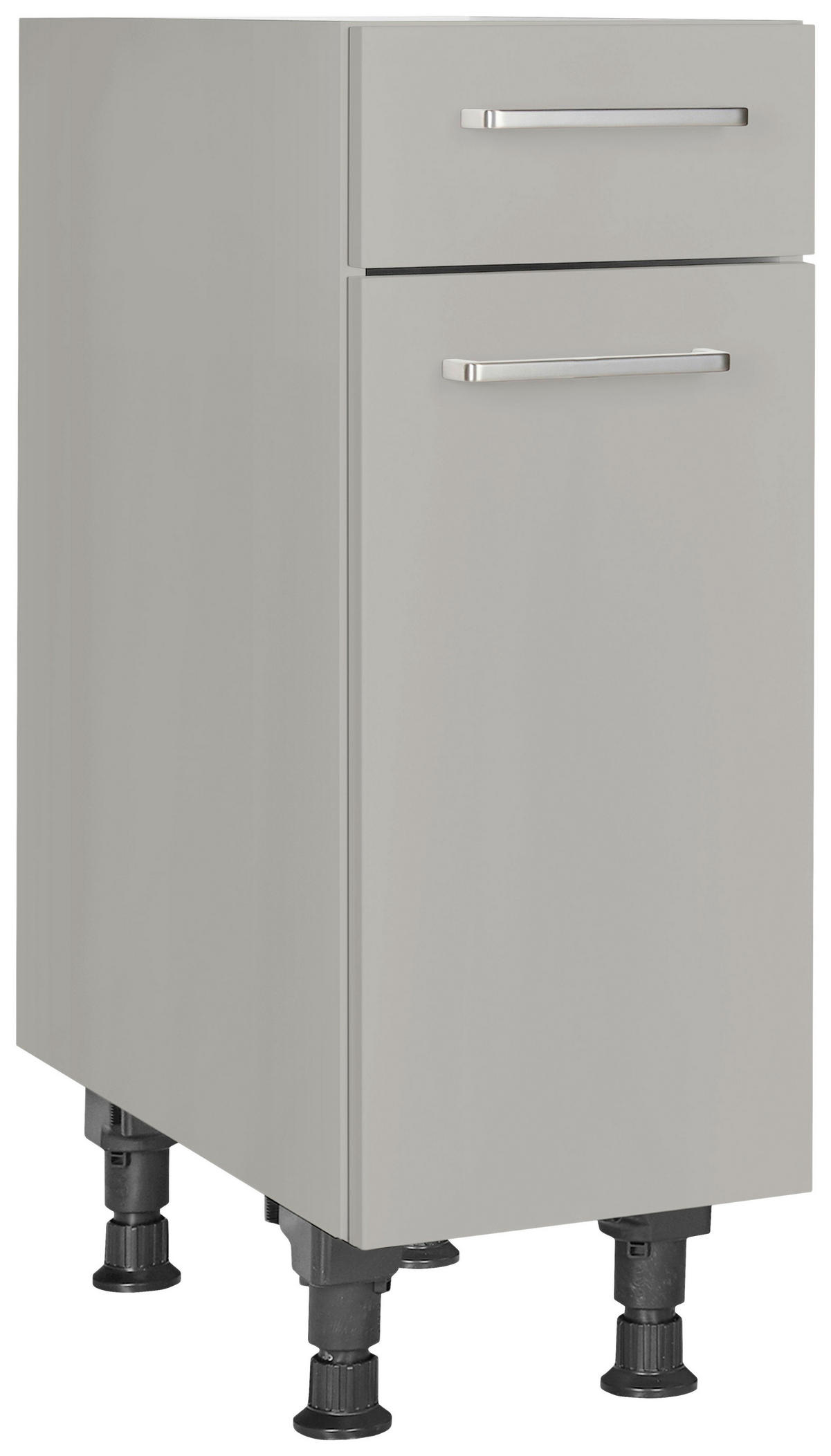 SCHUBKASTENUNTERSCHRANK 30/87/56 cm  in Grau  - Edelstahlfarben/Grau, MODERN, Holzwerkstoff/Metall (30/87/56cm) - Nobilia