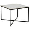 COUCHTISCH 60/43/60 cm quadratisch Schwarz, Weiß  - Schwarz/Weiß, Design, Keramik/Metall (60/43/60cm) - Livetastic