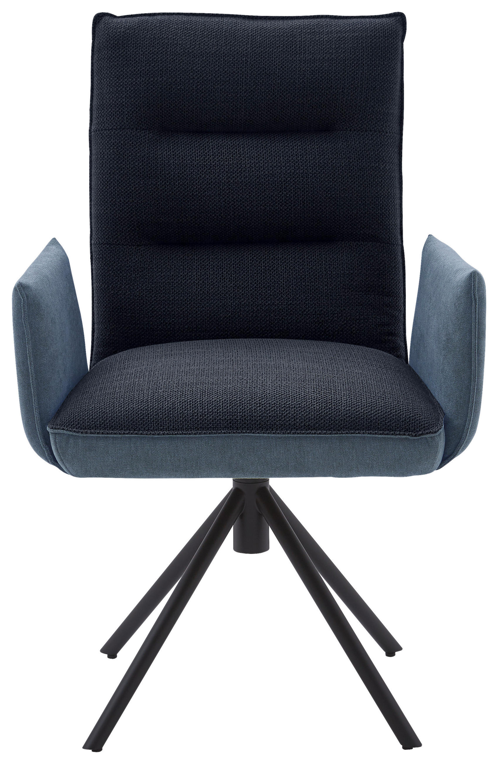 ARMLEHNSTUHL  in Flachgewebe  - Blau/Schwarz, Design, Textil/Metall (59/93/59cm) - Dieter Knoll