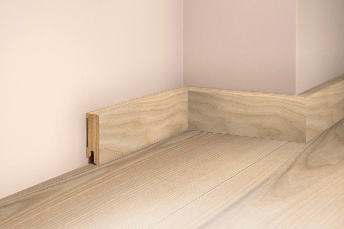 SOCKELLEISTE, Esche Natur Pur  - Basics, Holz (220/5/1,7cm) - Tilo