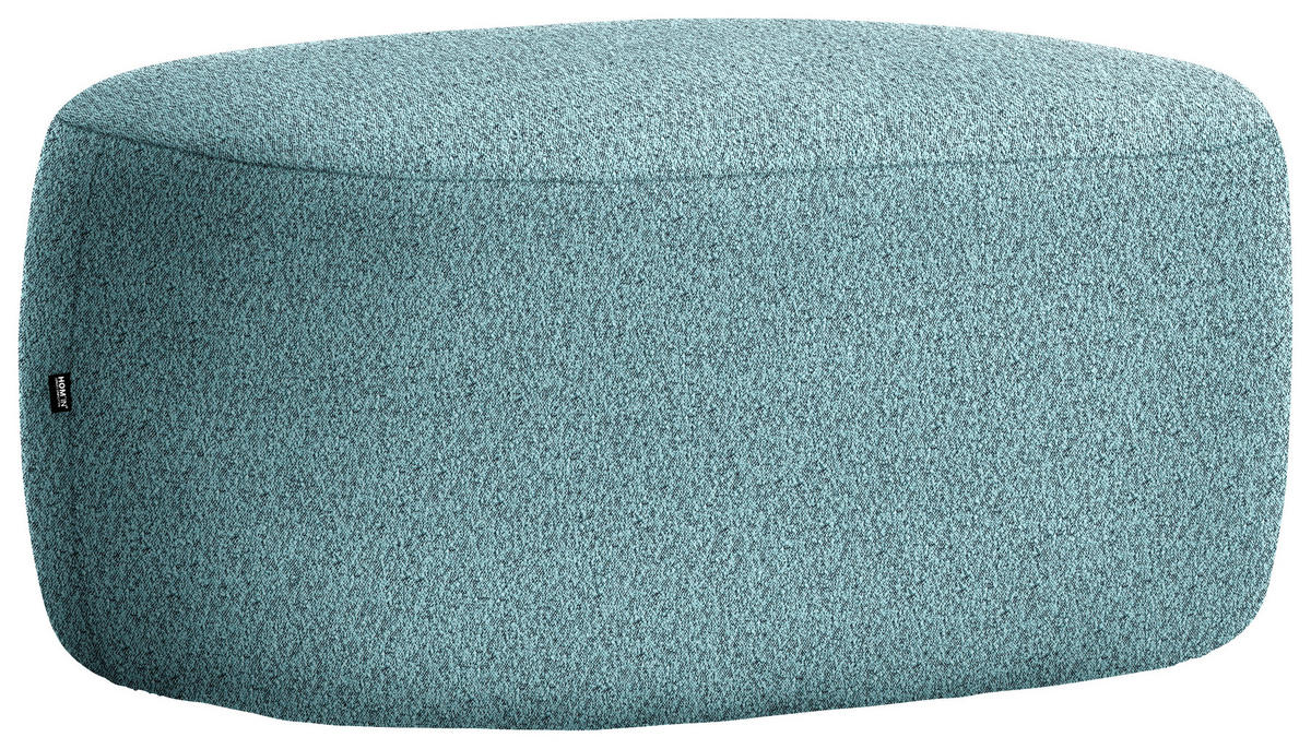 HOCKER in Textil Schwarz, Türkis  - Türkis/Schwarz, MODERN, Kunststoff/Textil (88/43/66cm) - Hom`in