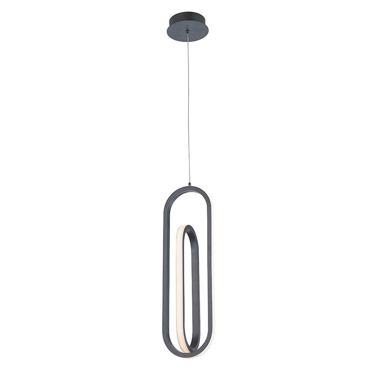 LED-HÄNGELEUCHTE Eurofase 21/63,5/63,5 cm   - Schwarz, Design, Kunststoff/Metall (21/63,5/63,5cm) - Elstead Lighting