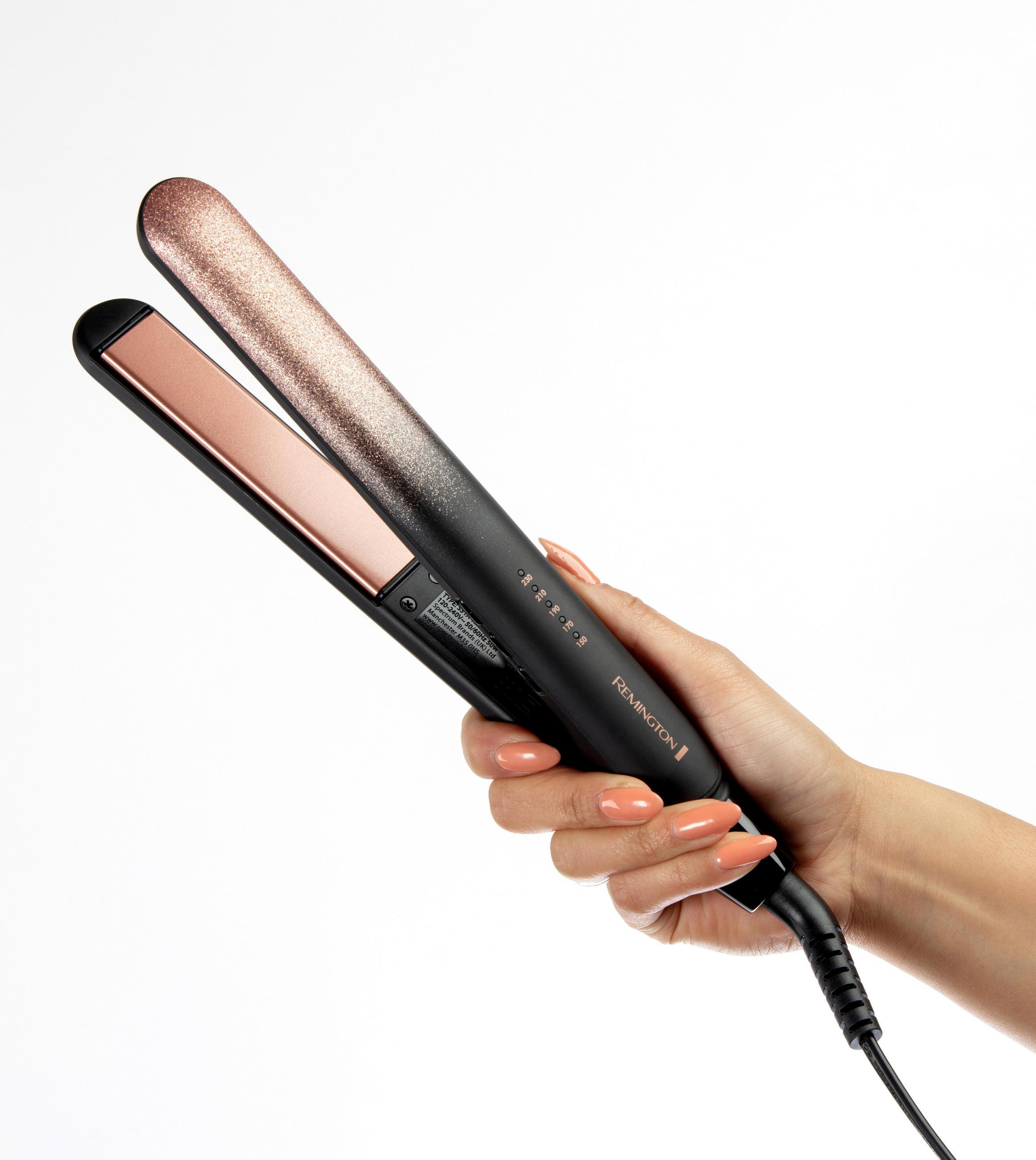 HAARGLÄTTER Haarglätter  - Roségold/Schwarz, Basics, Kunststoff (3/9/31,5cm) - Russell Hobbs