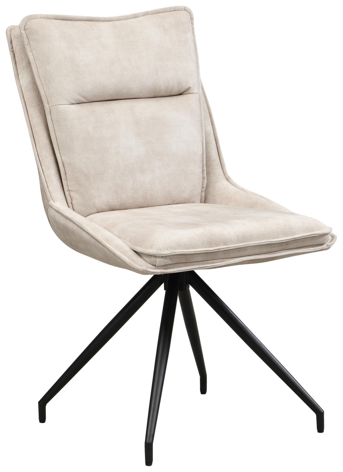 STOL  360° vridbar sits vävt tyg  - beige/svart, Design, metall/textil (52/92/61cm) - Carryhome