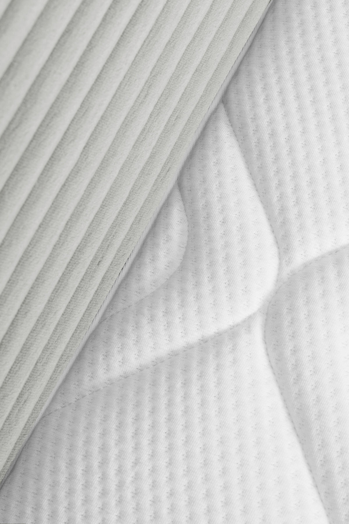 BOXBETT 120/200 cm,  in Hellgrau, Matratze, Bettkasten, Topper, H3 = fest  - Hellgrau/Schwarz, Trend, Kunststoff/Textil (120/200cm) - Boxxx