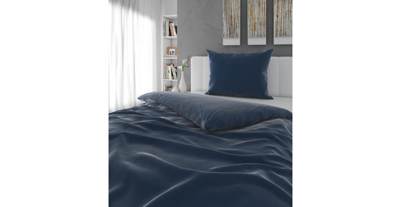 BETTWÄSCHE Mavie Satin 140/200 cm  - Blau, KONVENTIONELL, Textil (140/200cm) - Novel