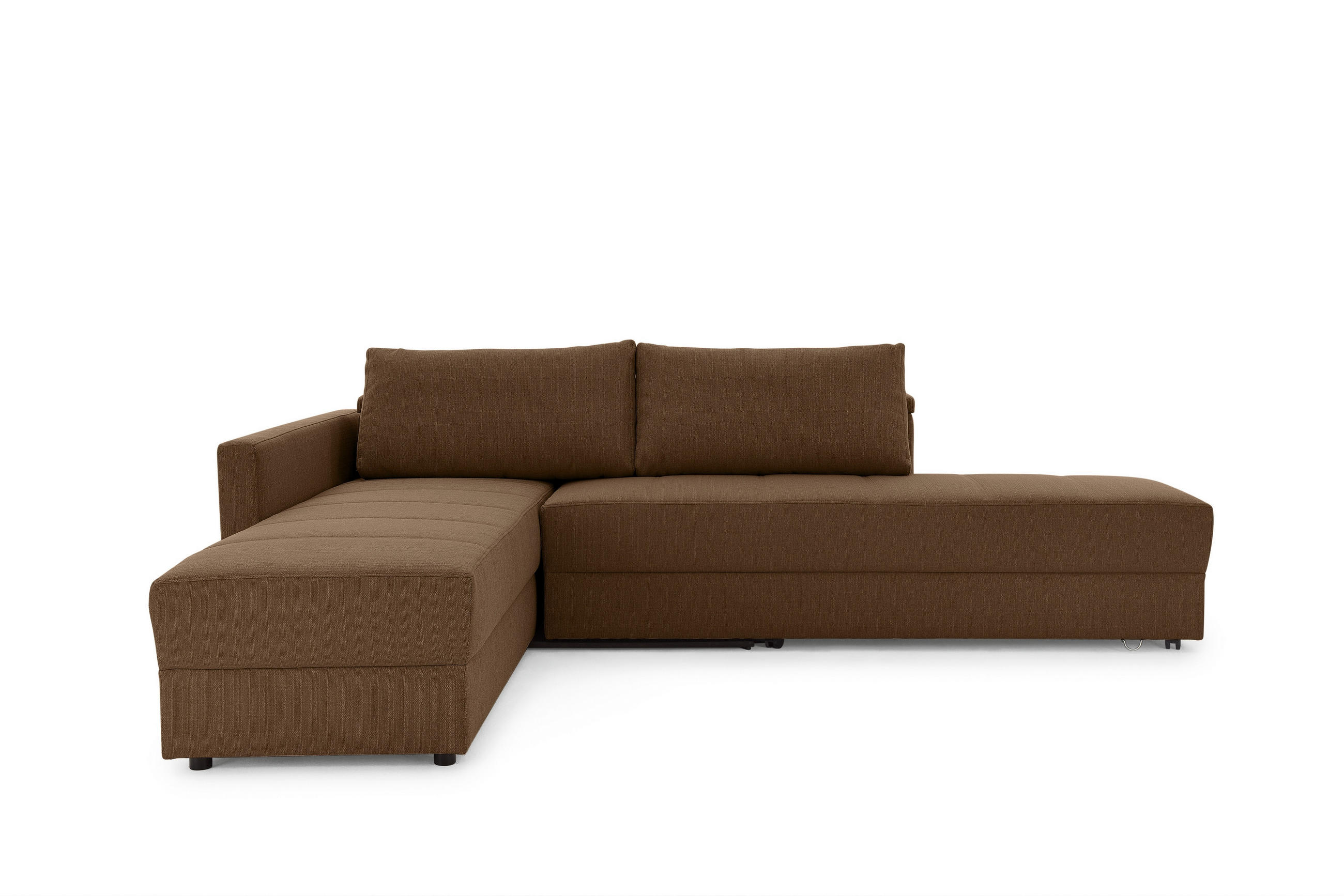 ECKSOFA Dunkelbraun Webstoff  - Dunkelbraun/Schwarz, Design, Kunststoff/Textil (287/229cm) - LOOKS by W.Joop