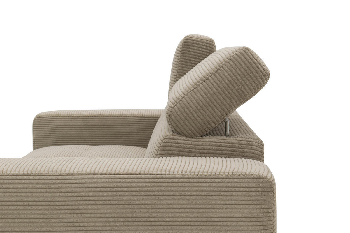 2-SITZER-SOFA TRENTO Mikrofaser Taupe  - Taupe/Dunkelgrau, MODERN, Textil/Metall (208/79/104cm) - MID.YOU