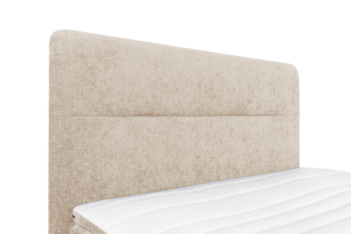 BOXSPRINGBETT 140/200 cm  in Kaschmir  - Kaschmir/Schwarz, Design, Textil/Metall (140/200cm) - Esposa