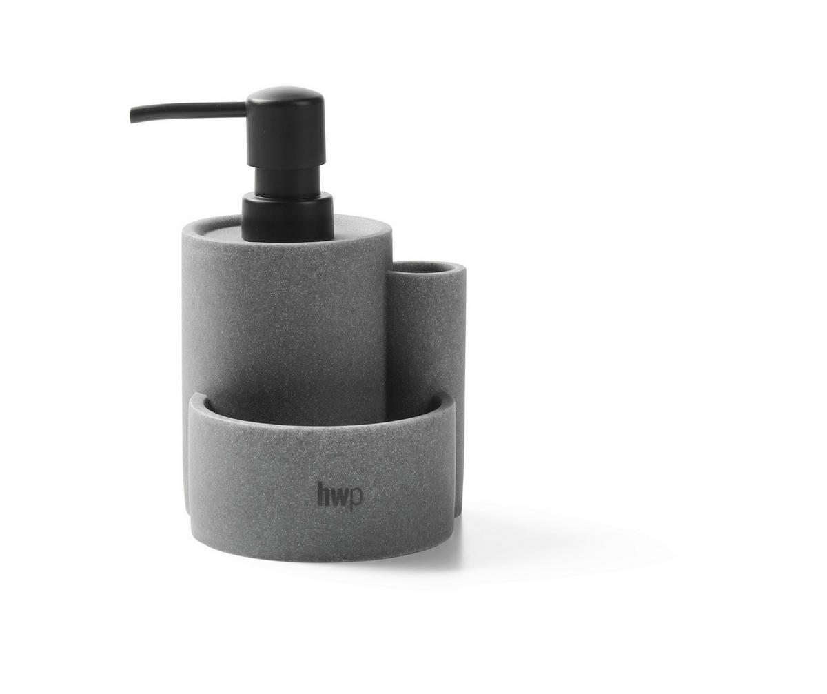 SPÜLMITTELSPENDER  - Grau, Basics, Kunststoff/Metall (12/15,5cm) - Homeware Profession.