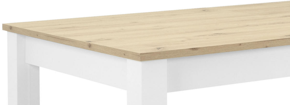 ESSTISCH in Holzwerkstoff 160/90/75 cm  - Weiss/Eichefarben, Konventionell, Holzwerkstoff (160/90/75cm) - MID.YOU