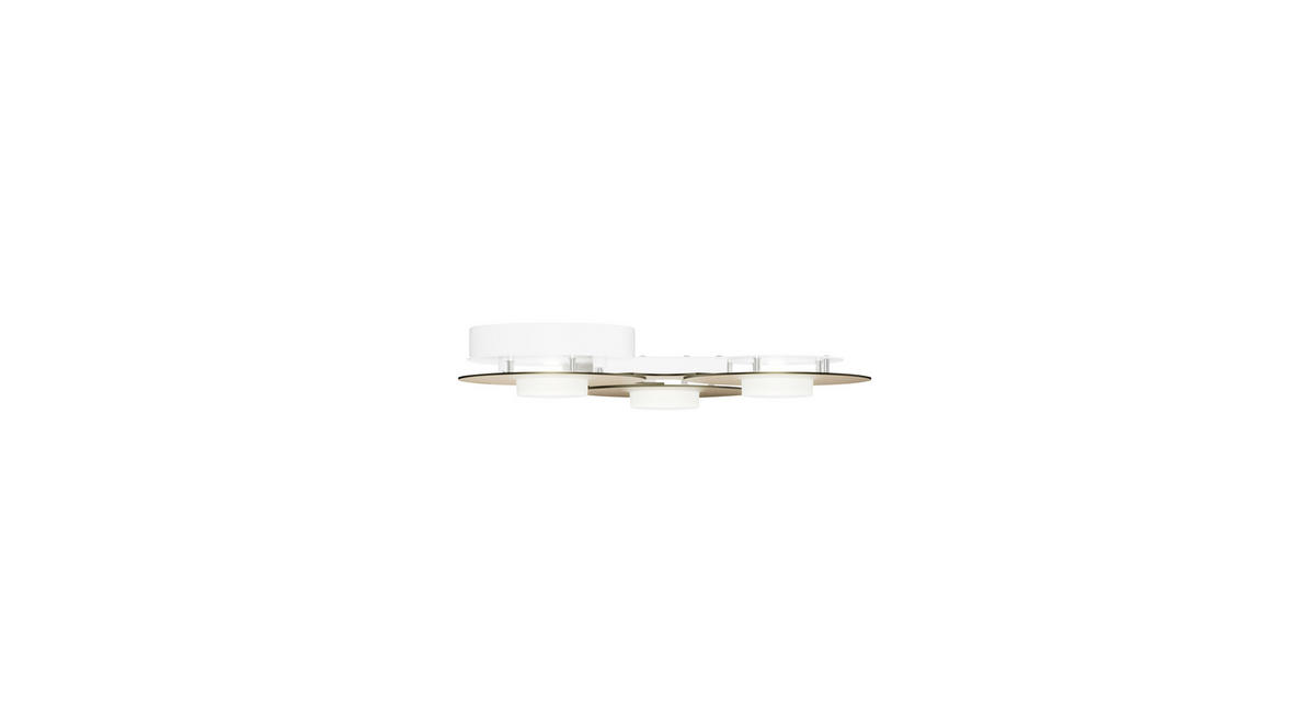 LED-WANDLEUCHTE DISC 37,4/34,6/6,5 cm   - Goldfarben/Braun, Design, Metall (37,4/34,6/6,5cm) - Grossmann