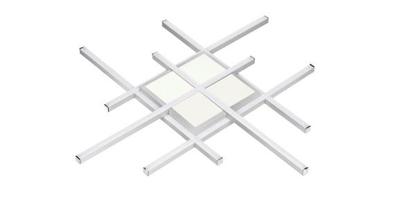 LED-DECKENLEUCHTE 53,5/53,5/4,5 cm - Silberfarben, Basics, Kunststoff/Metall (53,5/53,5/4,5cm) - Boxxx