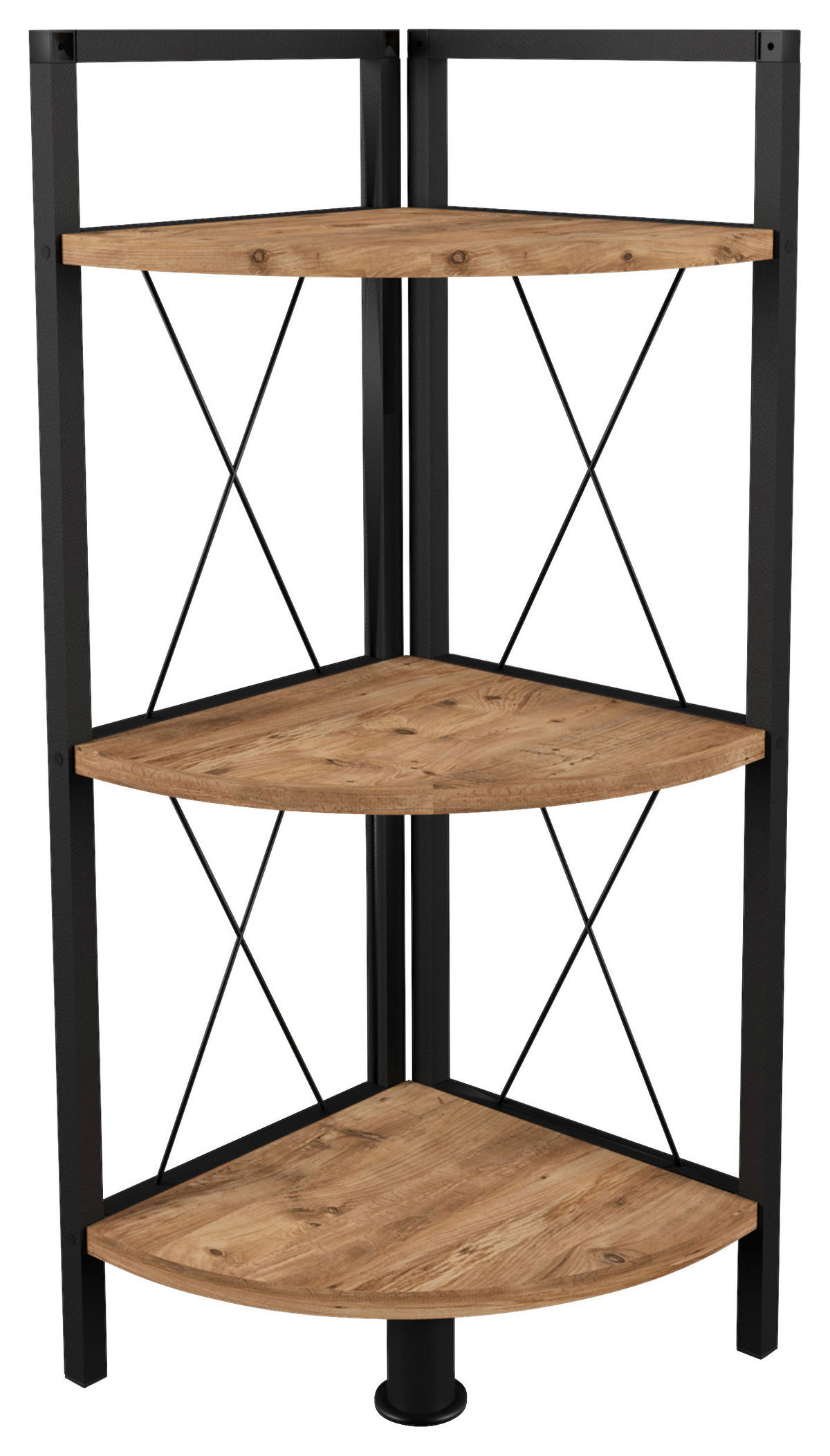 HÖRNHYLLA i 34/87/34 cm svart, honungsek  - honungsek/svart, Design, metall/trämaterial (34/87/34cm) - MID.YOU